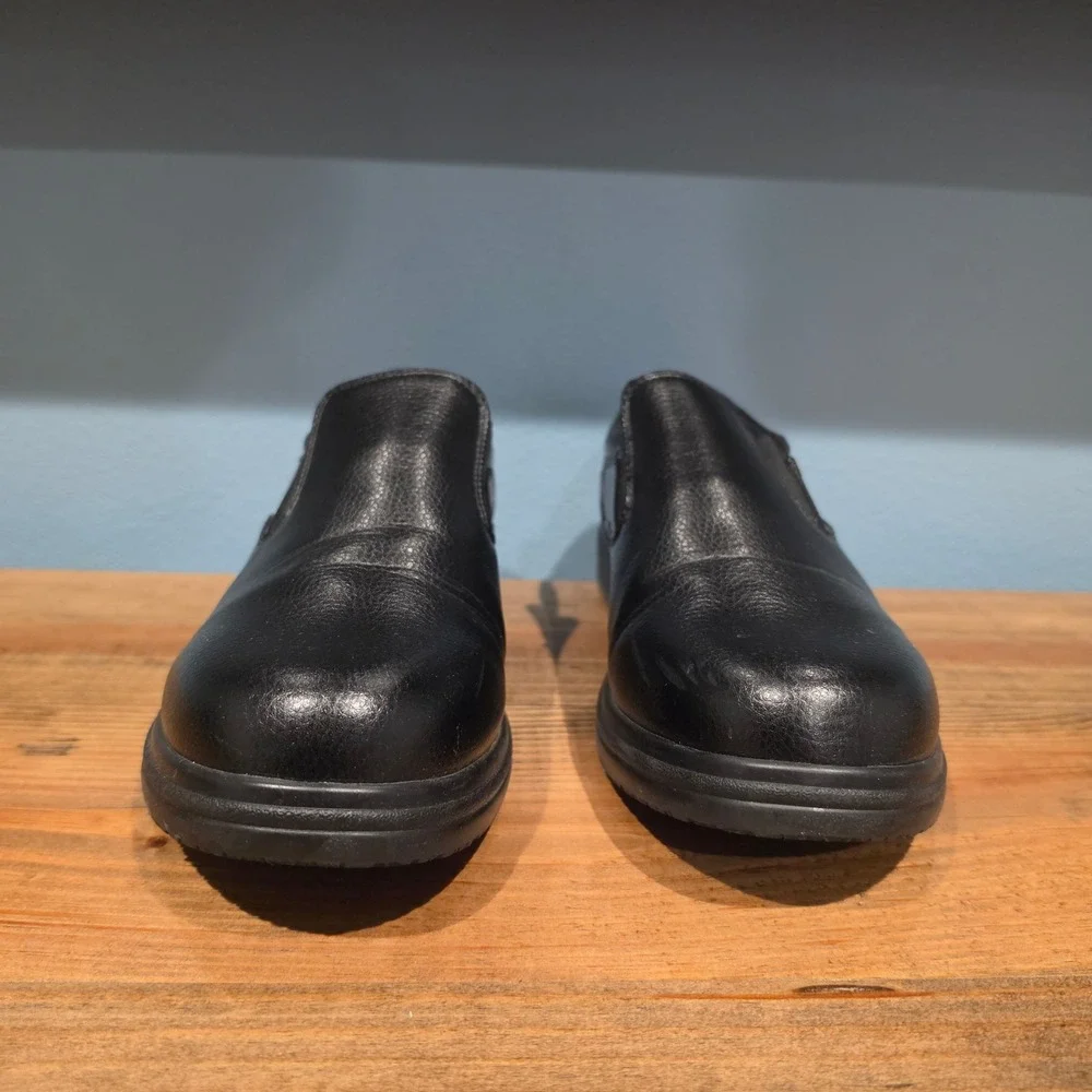 Deer Stags Mens Manager Vega Slip On Work Shoes Black Non Slip Memory Foam Sz 13
